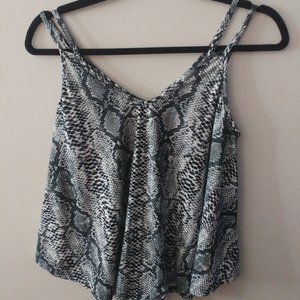 Grey snake print tank top